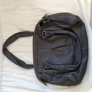 Cole Haan | Hazelle II Zip Leather Satchel | Dark Grey